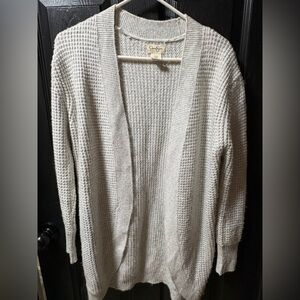 Jessica Simpson Cream Open-Front Cardigan